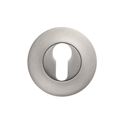 Momo Euro Cylinder Escutcheon Set Dull Brushed Nickel