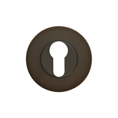 Momo Euro Cylinder Escutcheon Set Dark Bronze