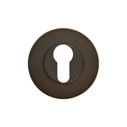Momo Euro Cylinder Escutcheon Set Dark Bronze