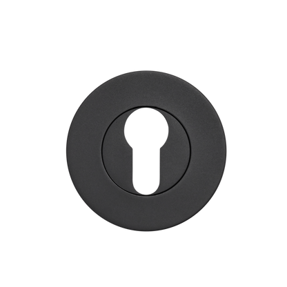Momo Euro Cylinder Escutcheon Set Matt Black
