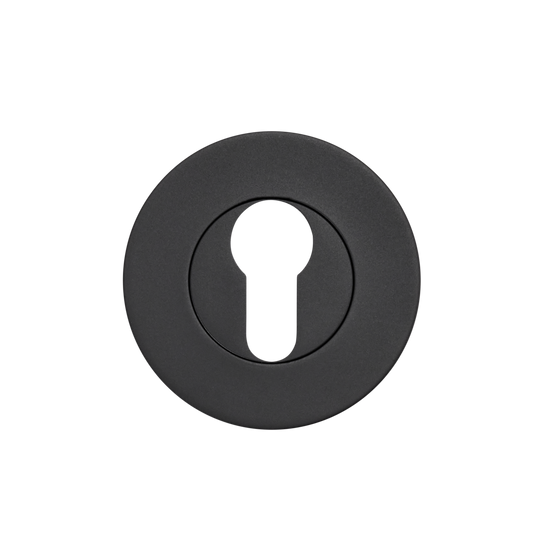 Momo Euro Cylinder Escutcheon Set Matt Black