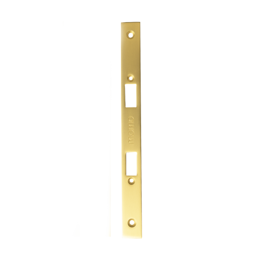 Momo Mortice Lock Forend Plate For Use With Privacy Thumb Turn Brushed Satin Brass