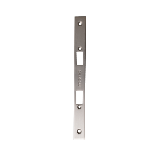 Momo Mortice Lock Forend Plate For Use With Privacy Thumb Turn Dull Brushed Nickel