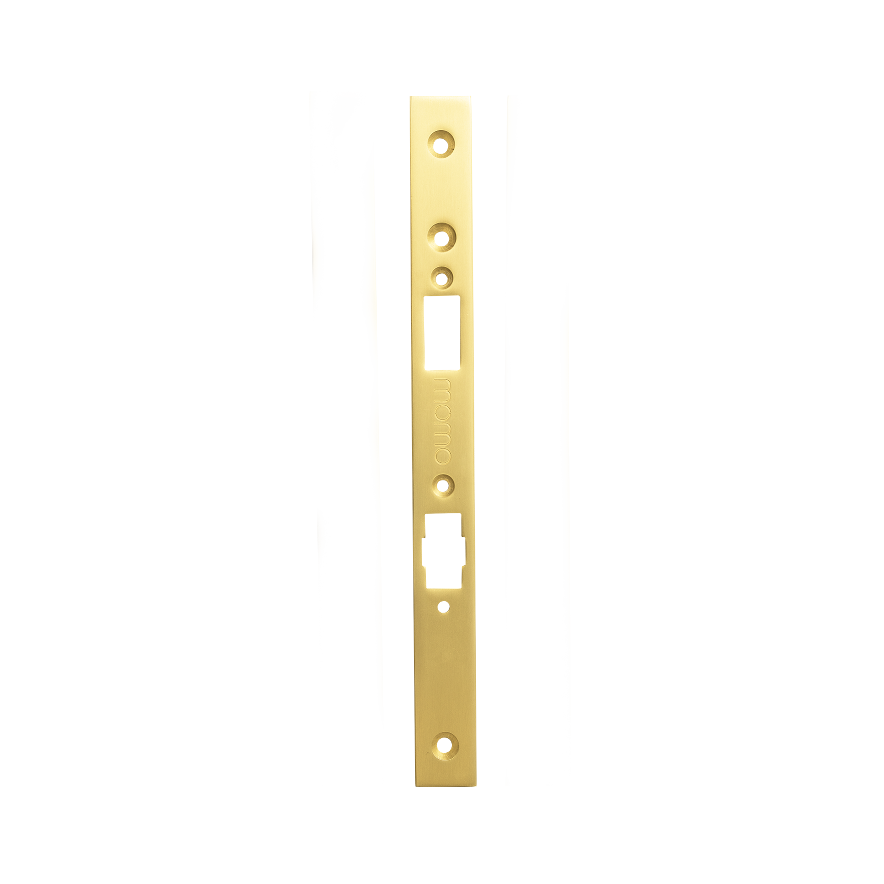 Momo Roller Mortice Lock Forend Plate For Use With Euro Cylinder Brushed Satin Brass