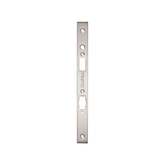 Momo Roller Mortice Lock Forend Plate For Use With Euro Cylinder Brushed Nickel