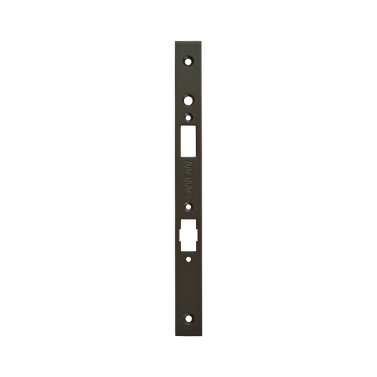 Momo Roller Mortice Lock Forend Plate For Use With Euro Cylinder Dark Bronze