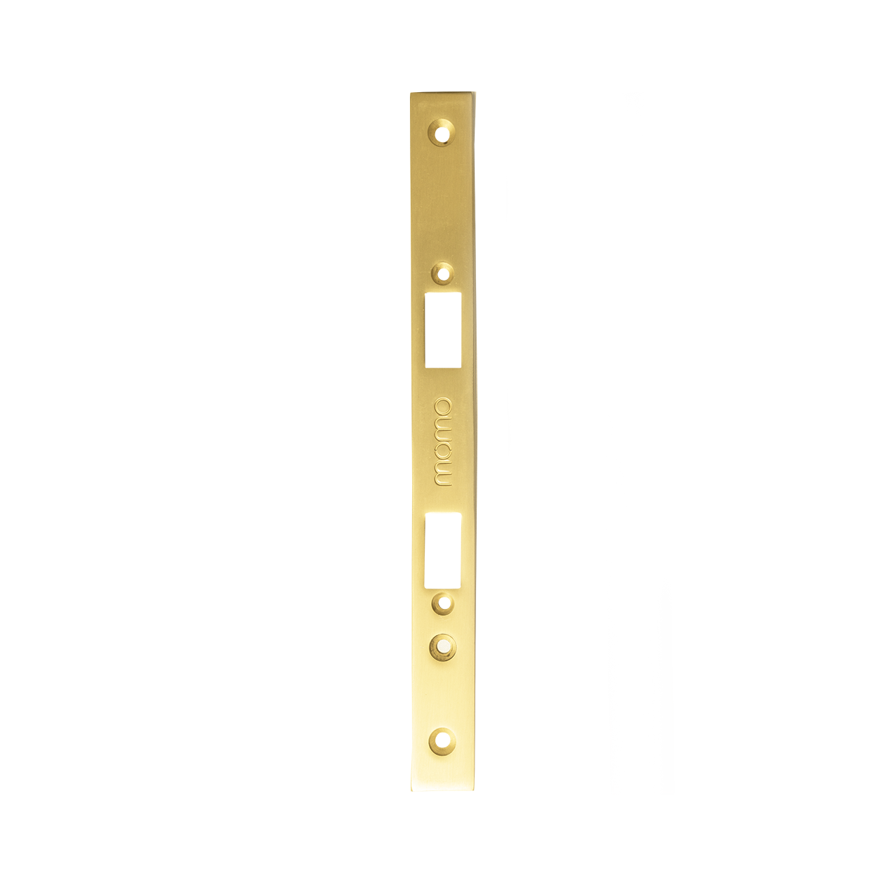 Momo Mortice Lock Forend Plate For Use With Euro Cylinder Brushed Satin Brass