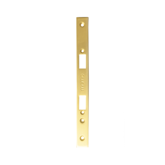 Momo Mortice Lock Forend Plate For Use With Euro Cylinder Brushed Satin Brass