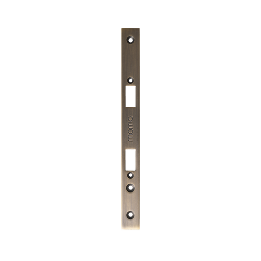 Momo Mortice Lock Forend Plate For Use With Euro Cylinder Dark Brushed Brass