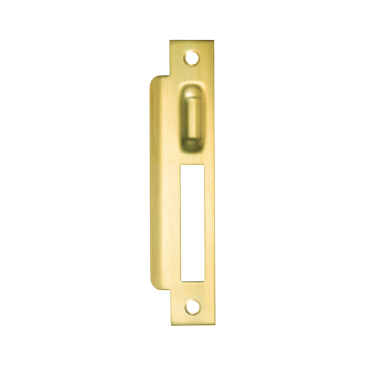 Momo Roller Mortice Lock Left Hand Strike Plate Brushed Satin Brass