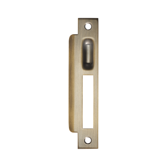 Momo Roller Mortice Lock Left Hand Strike Plate Dark Brushed Brass