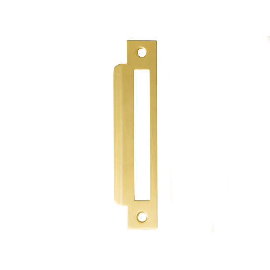 Momo Mortice Lock Universal Strike Plate Brushed Satin Brass