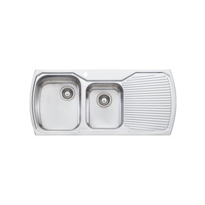 Monet 1 & 3/4 Bowl Topmount Sink with Drainer