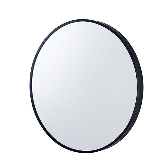 600*40mm Round Black Mirror
