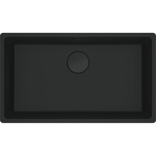 Franke Maris Granite Single Bowl 720mm Undermount Matte Black