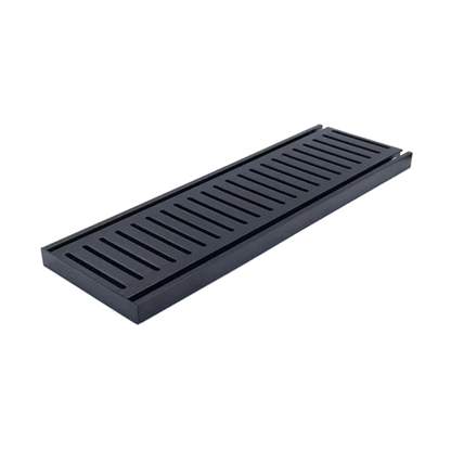 Muses Aluminium Brushed Black Ezy Flow Floor Grate 300 * 100 * 26mm