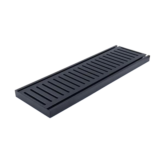 Muses Aluminium Brushed Black Ezy Flow Floor Grate 300 * 100 * 26mm
