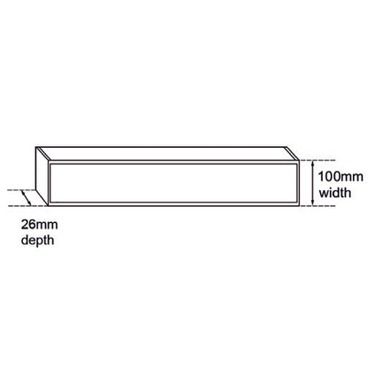 Muses Aluminium Brushed Silver Ezy Flow Tile Insert Grate  300 * 100 * 26 mm