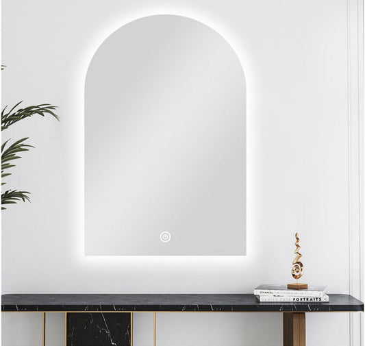 600 X 900 MM ARCHED SHAPE Frame-less Back-Lit Carysil LED Mirror
