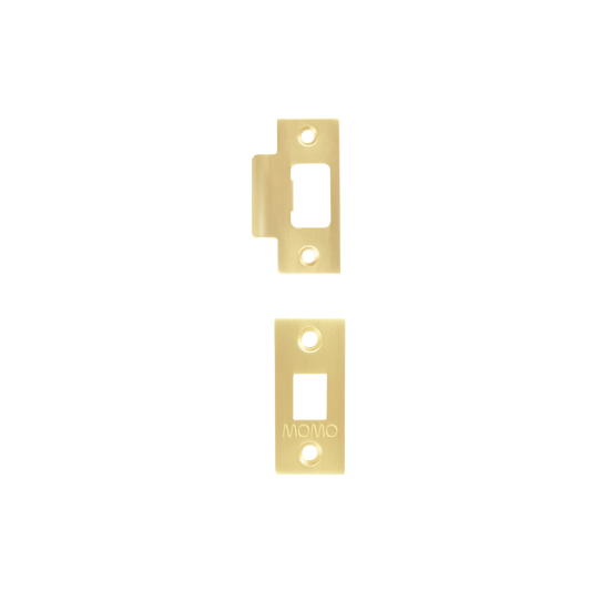 Momo Tubular Latch Accessories Set with Screws Brushed Satin Brass