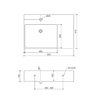 Munich Wall Hung Basin With Shelf
