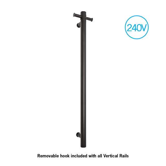 Thermorail Straight/Round 240Volt Vertical Bar 900x142x100mm 22Watt With Optional Hook