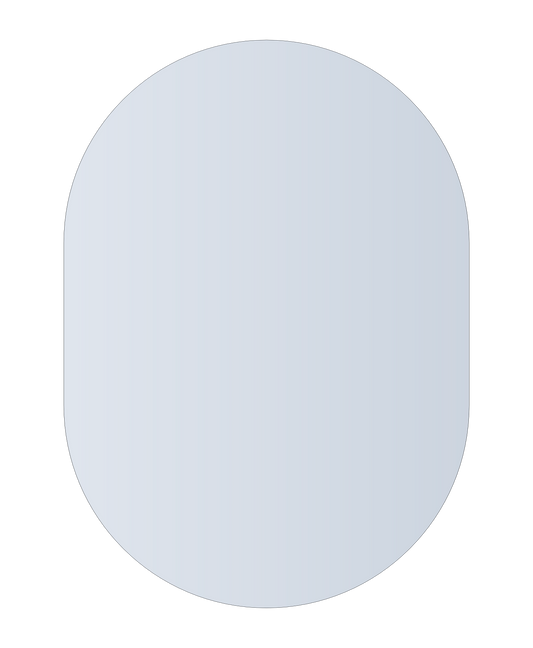 Duke Polished Edge Pill Mirror Glue-to-Wall and Demister
