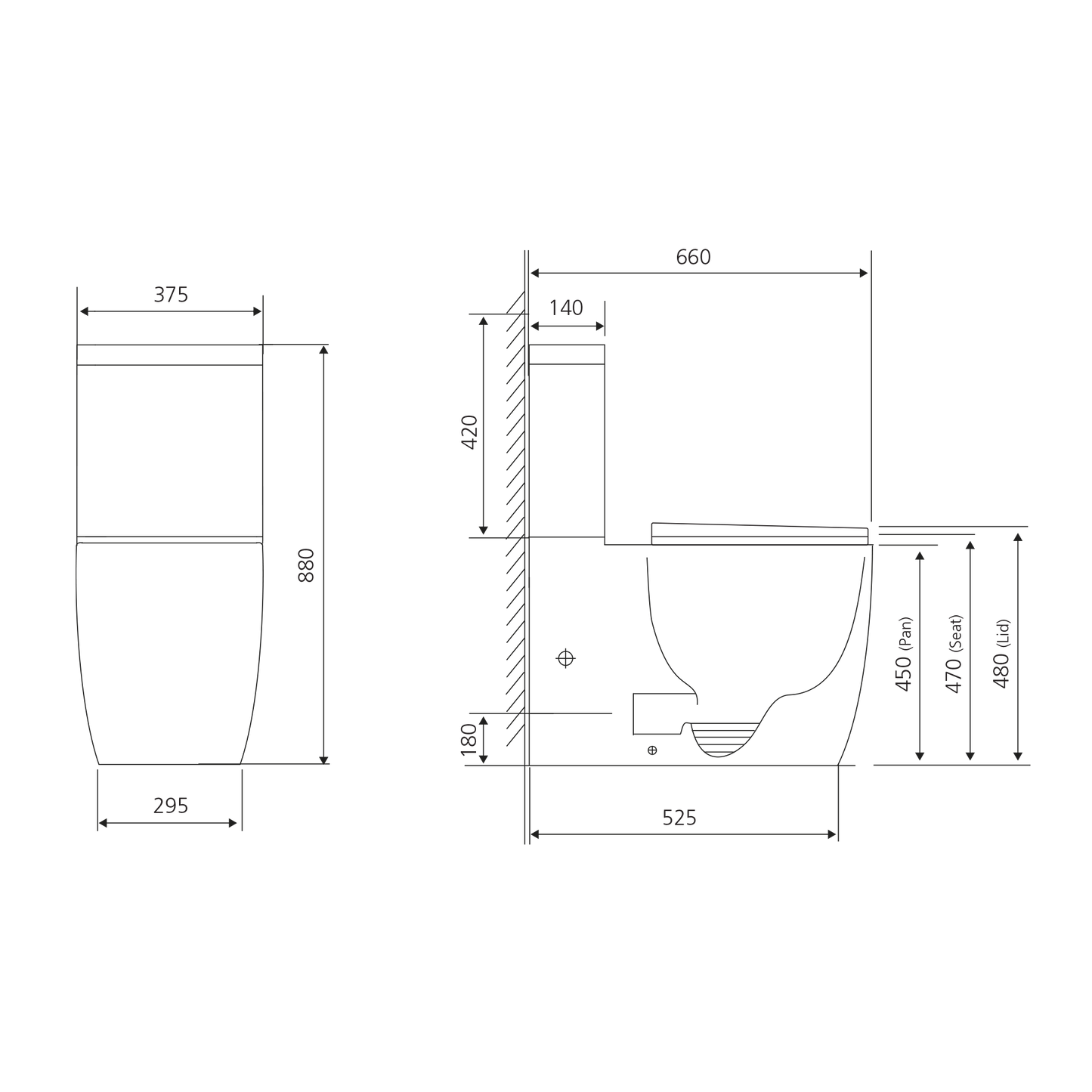 Naples Comfort Height Back To Wall Toilet Suite