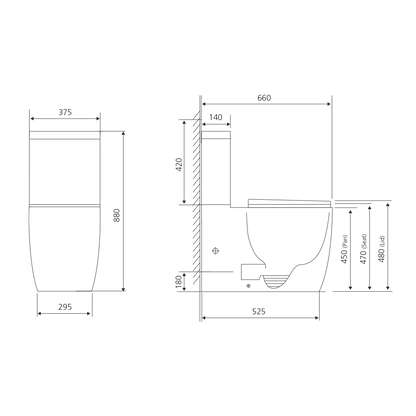 Naples Comfort Height Back To Wall Toilet Suite