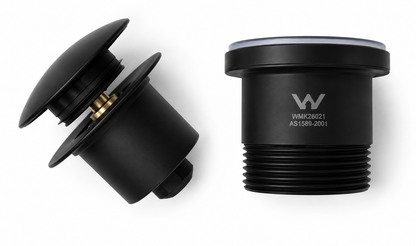 Carysil 32mm Matte Black No Overflow Bath Waste