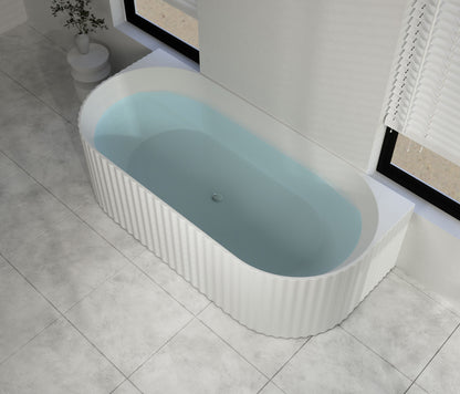 1500x750x580mm Jade Fluted Back to wall