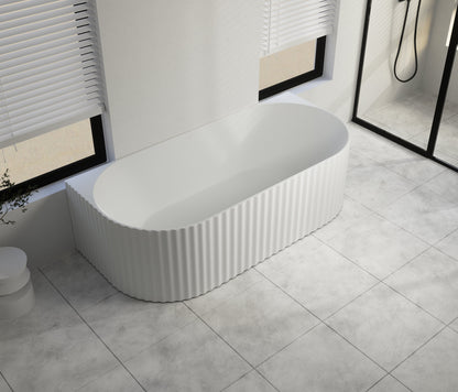 1700x800x600mm Jade Fluted Back to wall