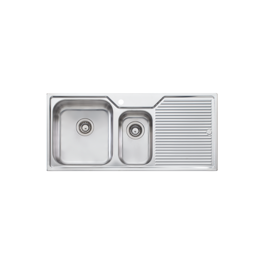 Nu-Petite 1 & 1/2 Bowl Topmount Sink With Drainer