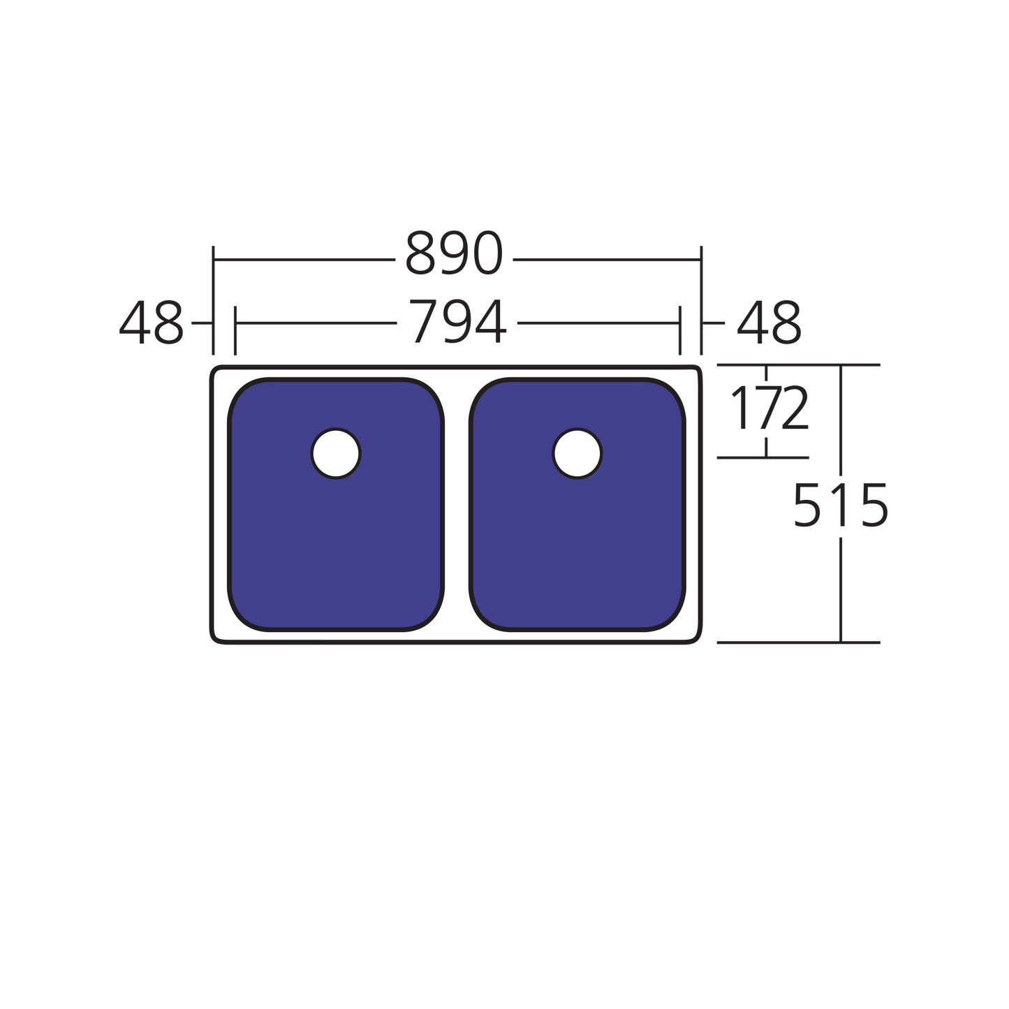 Nu-Petite Double Bowl Undermount Sink