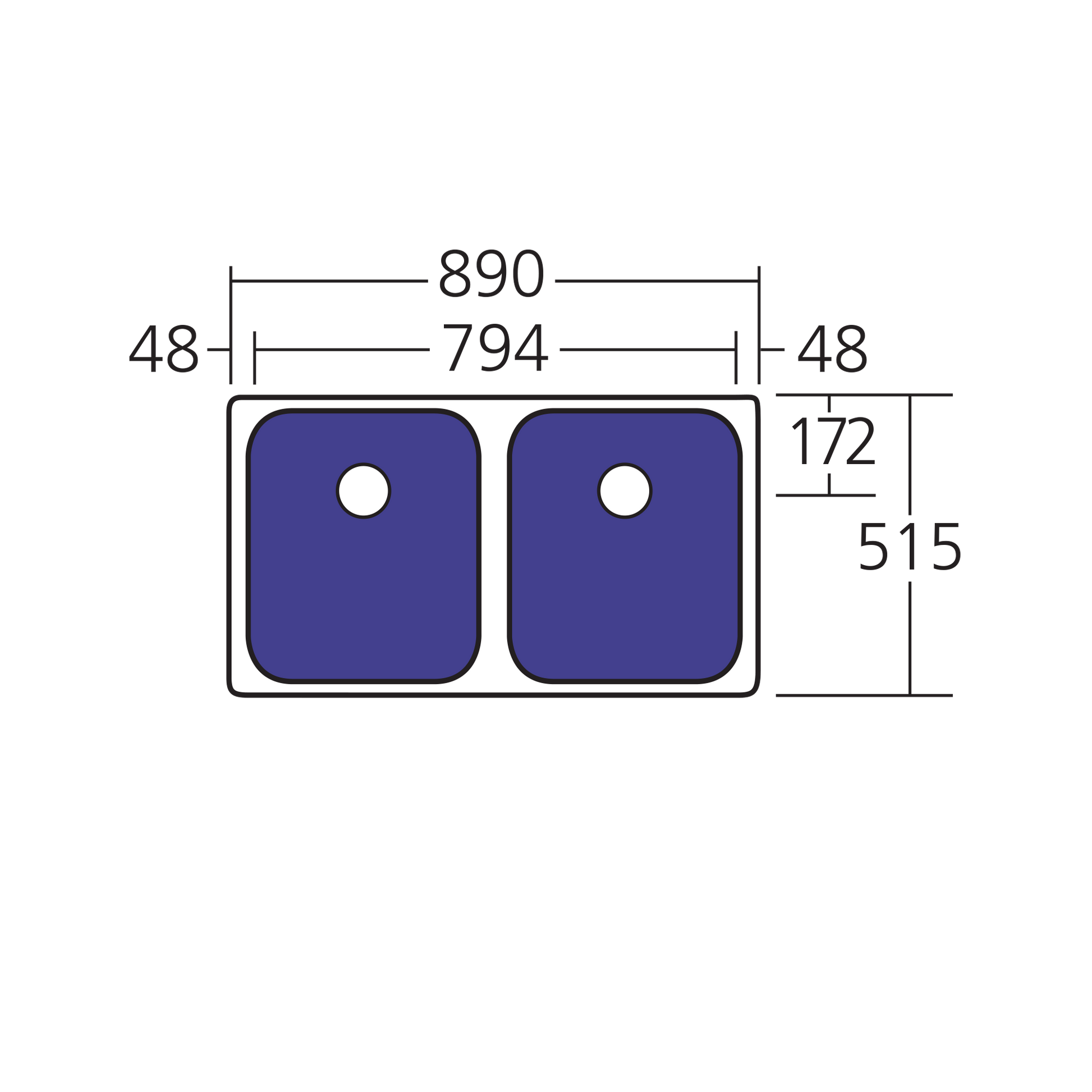 Nu-Petite Double Bowl Undermount Sink