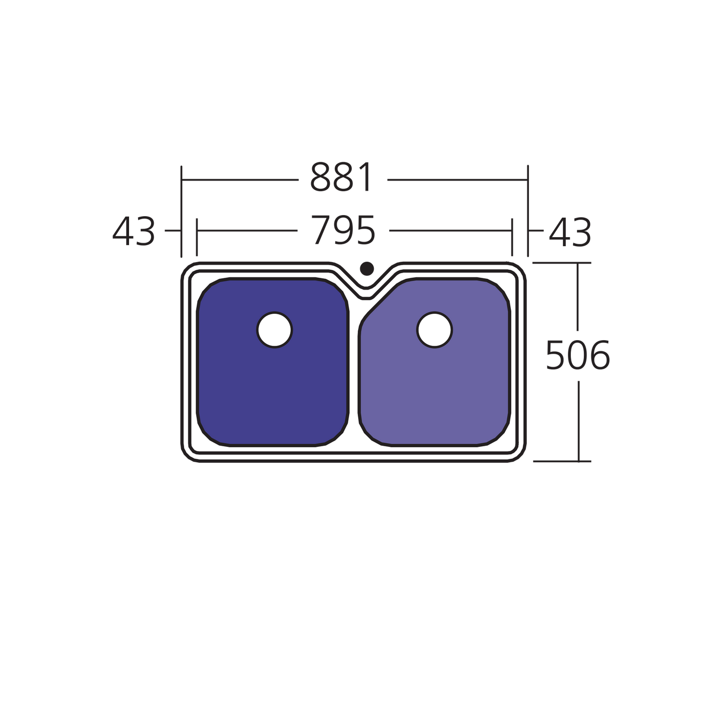 Nu-Petite Main & 5-Side Bowl Undermount Sink