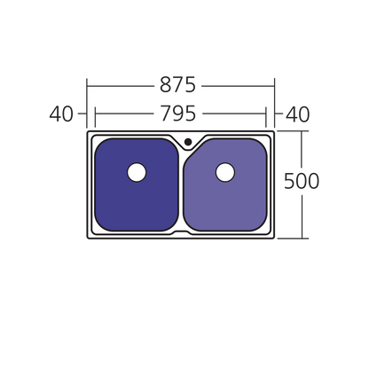 Nu-Petite Double Bowl Topmount Sink