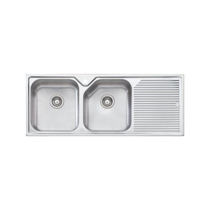 Nu-Petite Double Bowl Topmount Sink With Drainer