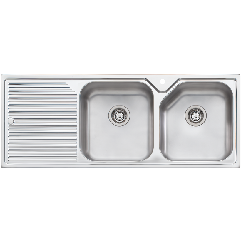 Nu-Petite Double Bowl Topmount Sink With Drainer