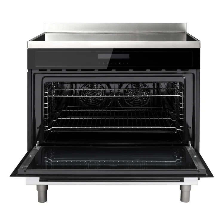 Omega 90cm Freestanding Cooker with Induction Cooktop-Black