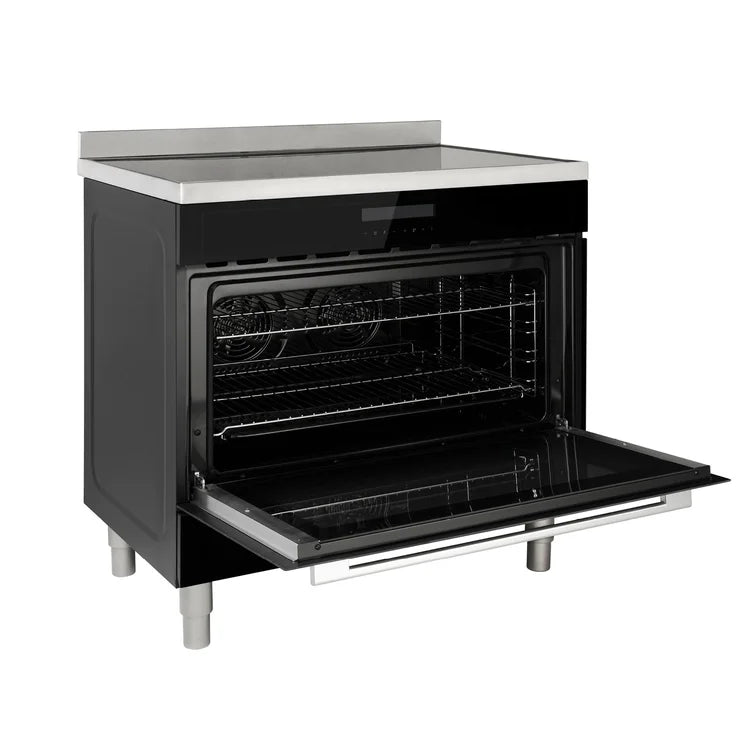 Omega 90cm Freestanding Cooker with Induction Cooktop-Black