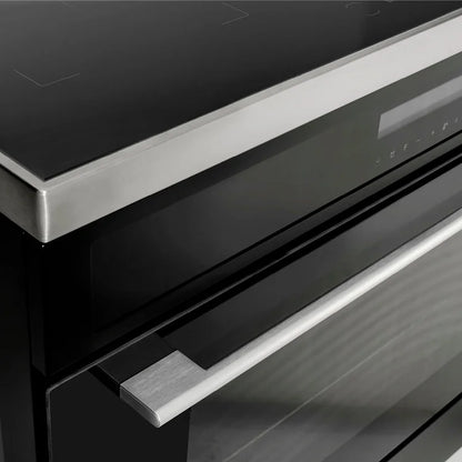 Omega 90cm Freestanding Cooker with Induction Cooktop-Black