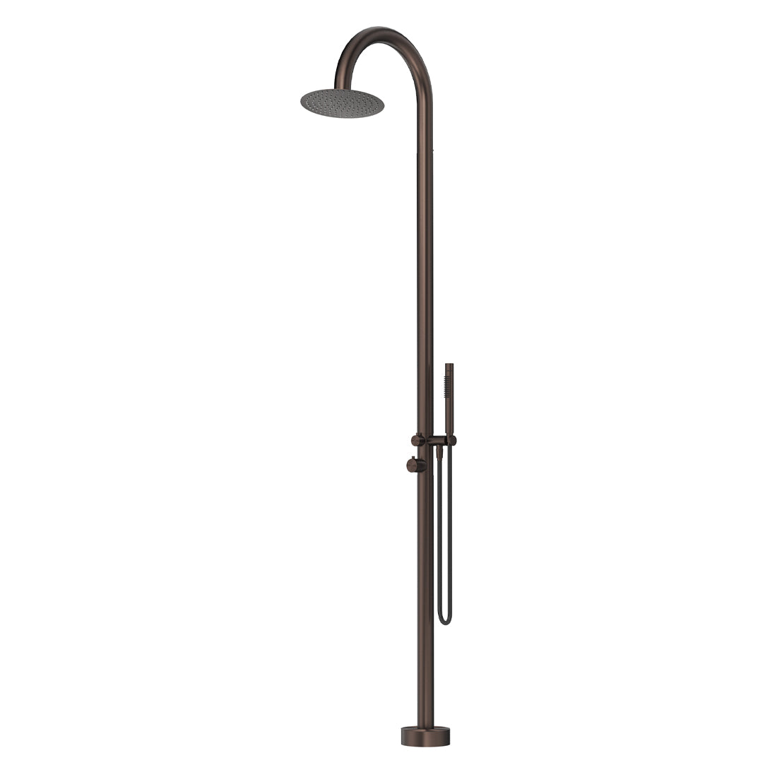 Bella Vista Mica Gooseneck Freestanding Outdoor Shower Dusk Bronze