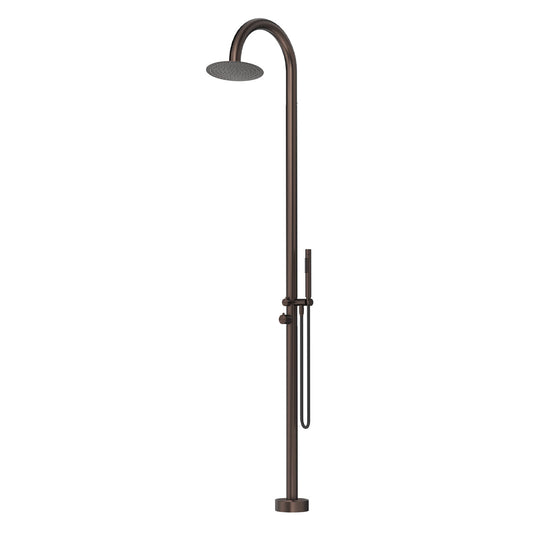 Bella Vista Mica Gooseneck Freestanding Outdoor Shower Dusk Bronze