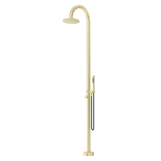 Bella Vista Mica Gooseneck Freestanding Outdoor Shower French Gold