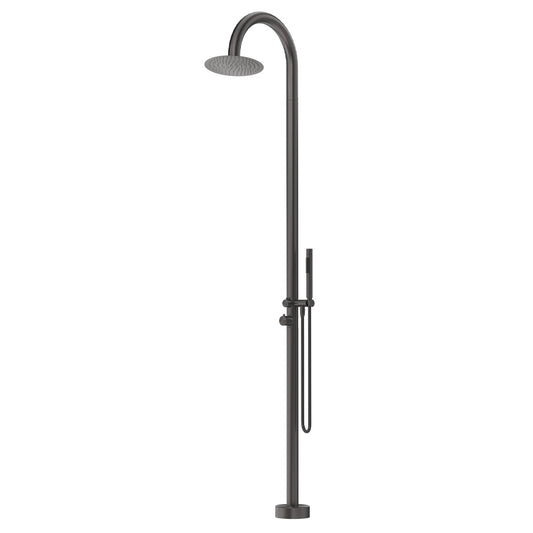 Bella Vista Mica Gooseneck Freestanding Outdoor Shower Gunmetal