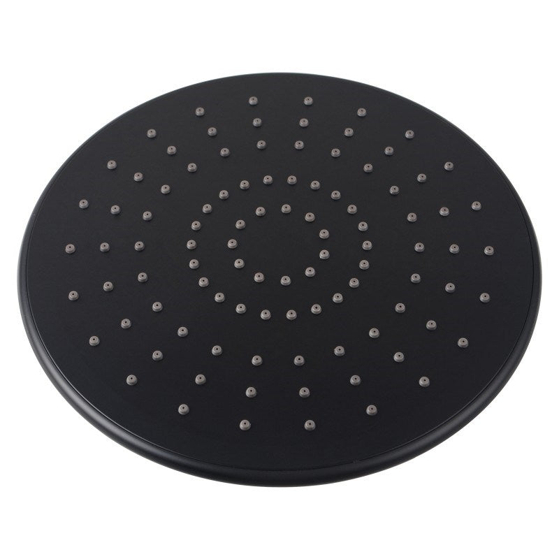 Round Black ABS Rainfall Shower Head 230mm