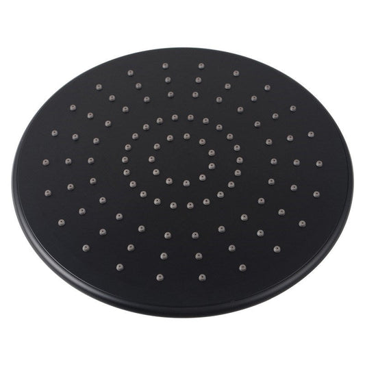Round Black ABS Rainfall Shower Head 230mm