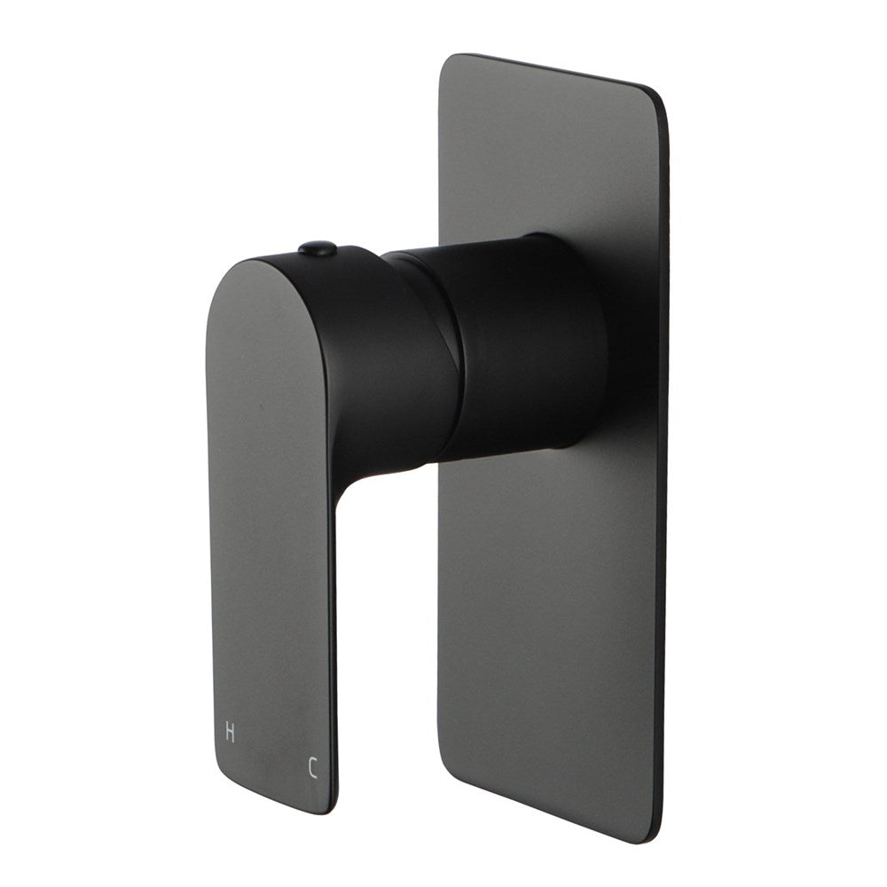 Vog Solid Brass Matte Black Shower/Bath Wall Mixer