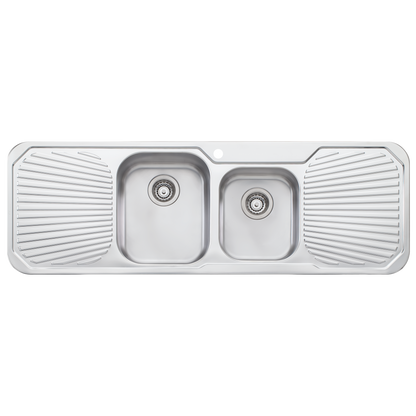 Petite 1 & 3/4 Bowl Sink With Double Drainer